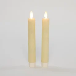 Anna's Collection LED dinerkaarsen - 2x - ivoor wit - 18 cm Discount