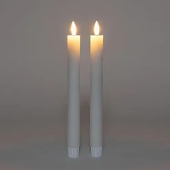 Anna's Collection Led dinerkaarsen - 2x st - wit - ribbel - 23 cm Online