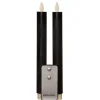 Anna's Collection LED dinerkaarsen - zwart - 2x - 23 cm Sale