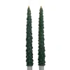 Anna's Collection LED kerstboom dinerkaarsen - 2x - groen - 27 cm Online