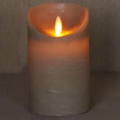 Anna's Collection Led stompkaars - taupe - H12,5 x D7,5 cm - wax Sale