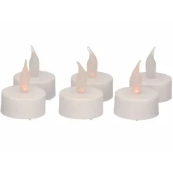 Anna's Collection LED theelichtjes - 6x stuks - wit
