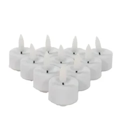 Anna's Collection LED waxinelichtjes - 10x - wit -3,5 x 1,5 cm Outlet