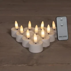 Anna's Collection LED waxinelichtjes - 10x - wit -3,5 x 1,5 cm Outlet