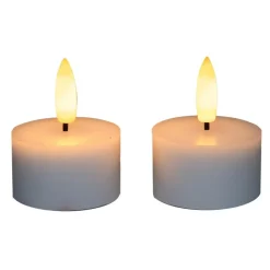 Anna's Collection LED waxinelichtjes - 2x -wit -D4 x H5 cm Clearance