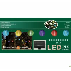 Anna's Collection Lichtsnoer - tuinverlichting - solar - 250 cm Clearance