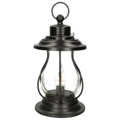 Anna's Collection Solar lantaarn - vlameffect - 17 x 31 cm - metaal Outlet