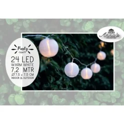 Anna's Collection Solar lichtsnoer - witte lampionnen - 250 cm Discount