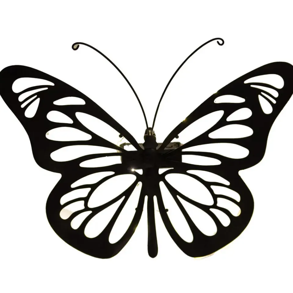 Anna's Collection Solar wandlamp - vlinder - 25 x 35 cm - metaal Online