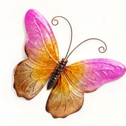 Anna's Collection Tuindecoratie vlinder - roze - 44 x 32 cm New