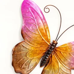 Anna's Collection Tuindecoratie vlinder - roze - 44 x 32 cm New