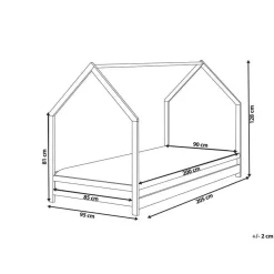 Beliani APPY - Kinderbed - Wit - 90 x 200 cm - Dennenhout Hot