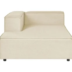 Beliani APRICA - Chaise longue - Beige - Rechterzijde - Linnen Best
