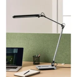 Leen Bakker AQUILA - Bureaulamp LED - Zilver - Synthetisch materiaal Discount