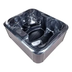 Beliani ARCELIA - Whirlpool buitenbad - Grijs - 215 x 180 cm - Acryl Best