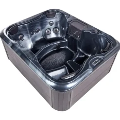 Beliani ARCELIA - Whirlpool buitenbad - Grijs - 215 x 180 cm - Acryl Best