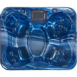 Beliani ARCELIA - Whirlpool buitenbad - Blauw - 215 x 180 cm - Acryl Best