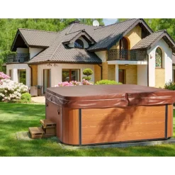 Beliani ARCELIA - Whirlpool buitenbad - Blauw - 215 x 180 cm - Acryl Best