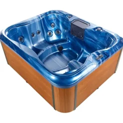 Beliani ARCELIA - Whirlpool buitenbad - Blauw - 215 x 180 cm - Acryl Best