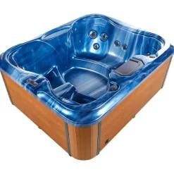 Beliani ARCELIA - Whirlpool buitenbad - Blauw - 215 x 180 cm - Acryl Best