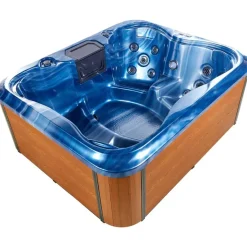 Beliani ARCELIA - Whirlpool buitenbad - Blauw - 215 x 180 cm - Acryl Best