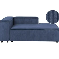 Leen Bakker ARDAL - Chaise longue - Donkerblauw - Linkszijdig - Corduroy Sale