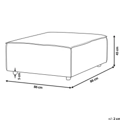 Leen Bakker ARDAL - Ottomaan - Donkerblauw - Corduroy Sale