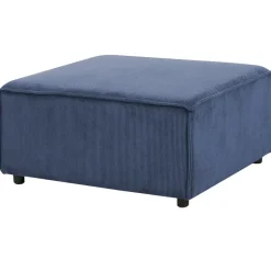 Leen Bakker ARDAL - Ottomaan - Donkerblauw - Corduroy Sale