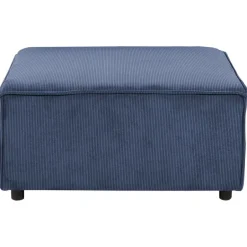 Leen Bakker ARDAL - Ottomaan - Donkerblauw - Corduroy Sale