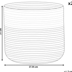 Beliani ARDESEN - Mand set van 2 - Beige - Katoen Sale