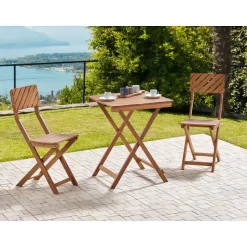 Beliani ARDORE - Balkonset - Donkerhout - Eucalyptus Best