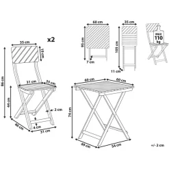 Beliani ARDORE - Balkonset - Donkerhout - Eucalyptus Best