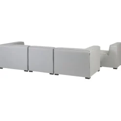 Beliani AREZZO - Tuinbank voor 4 - Lichtgrijs - Polyester Clearance