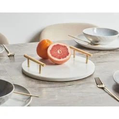 Beliani ARGOS - Decoratief dienblad - Wit - Marmer Outlet