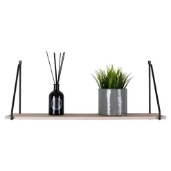 House Nordic Arnhem Shelf - plank met zwart frame en een naturel houten plank Sale