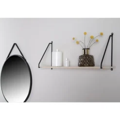 House Nordic Arnhem Shelf - plank met zwart frame en een naturel houten plank Sale