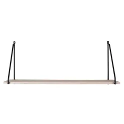 House Nordic Arnhem Shelf - plank met zwart frame en een naturel houten plank Sale