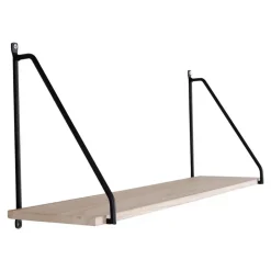 House Nordic Arnhem Shelf - plank met zwart frame en een naturel houten plank Sale