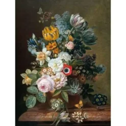 Art for the Home - Canvas - Stilleven met bloemen - 70x100 cm Online