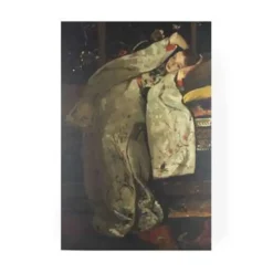 Art for the Home - Canvas - Meisje in Witte Kimono - 100x70 cm