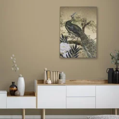 Art for the Home Canvas Geschilderde Details Peacock in Paradise Sale