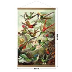 Art for the Home Linnen Hanging Poster Hummingbirds 80x60cm Hot