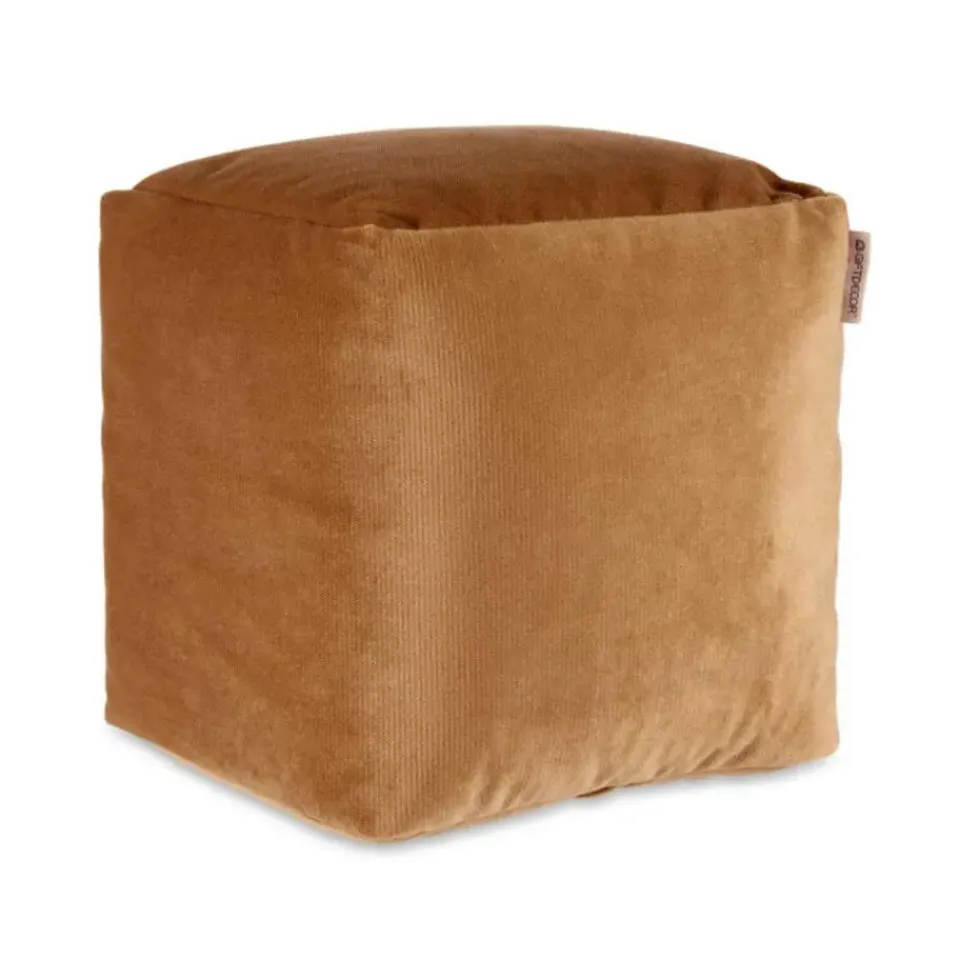Arte r egal Poef - fluweel - bruin - 30 x 30 cm - vierkant Clearance