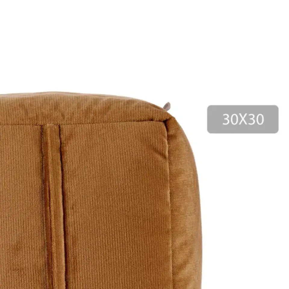 Arte r egal Poef - fluweel - bruin - 30 x 30 cm - vierkant Clearance