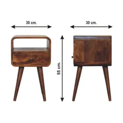 Artisan Furniture Massief Houten Kastanje Nachtkastje Sale