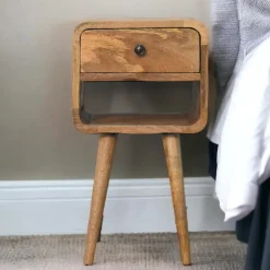 Artisan Furniture Massief Houten Eiken Curve Nachtkastje Best