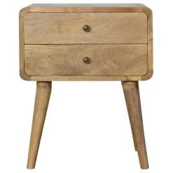 Artisan Furniture Massief Houten Gebogen Eiken Nachtkastje Online