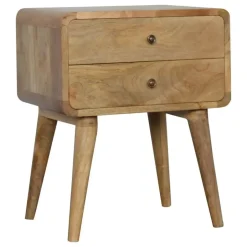 Artisan Furniture Massief Houten Gebogen Eiken Nachtkastje Online