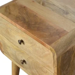 Artisan Furniture Massief Houten Gebogen Eiken Nachtkastje Online