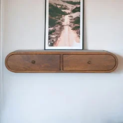 Artisan Furniture Solid hout Drijvende Kastanje Londen Sidetable Sale